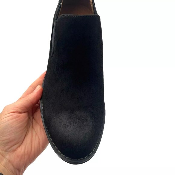 Eurosoft Womens Ankle Bootie Size 8 Solid Black Slip on Flexible Cushioned Shoes - Picture 7 of 14